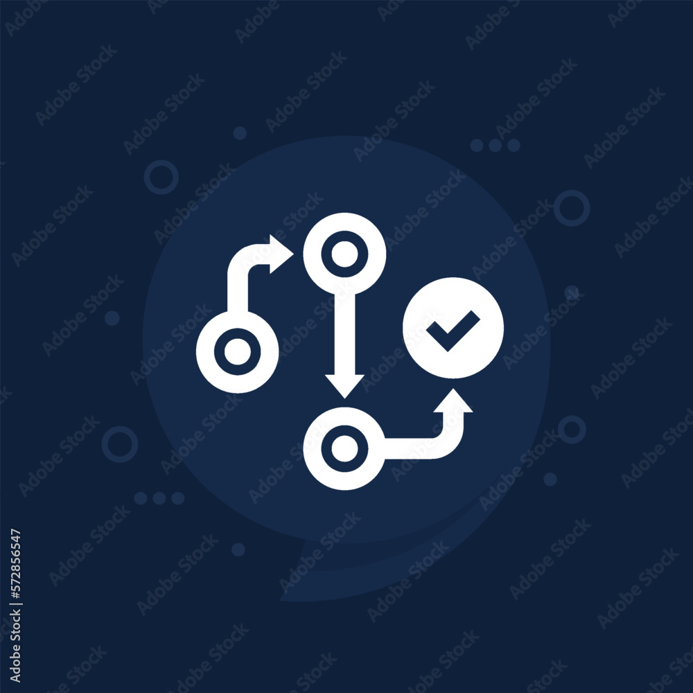 Methodology vector icon, development process Methodology vector icon, development process