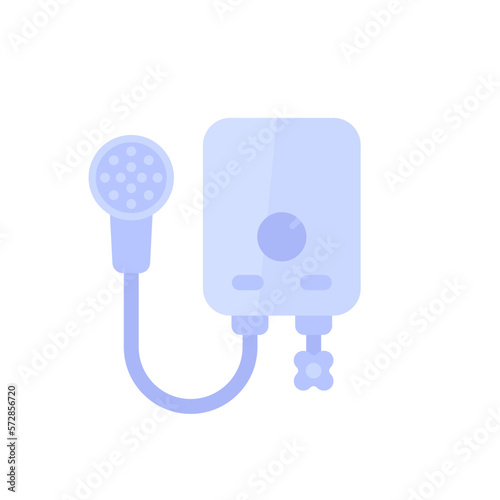 water heater, electric boiler for shower icon on white
