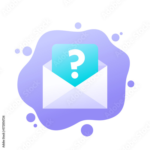 request mail icon for apps, vector