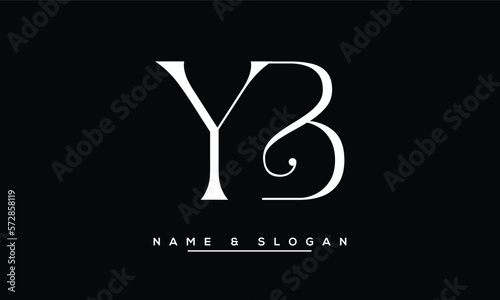 YB,  BY,  Y,  B  Abstract  Letters Logo  Monogram