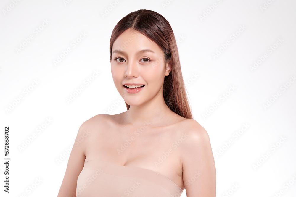 Beautiful young asian woman with clean fresh skin on white background, Face care, Facial treatment, Cosmetology, beauty and spa, Asian women portrait. Beautiful young asian woman with clean fresh skin on white background, Face care, Facial treatment, Cosmetology, beauty and spa, Asian women portrait.