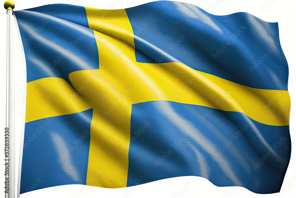 The Swedish flag. generative ai The Swedish flag. generative ai
