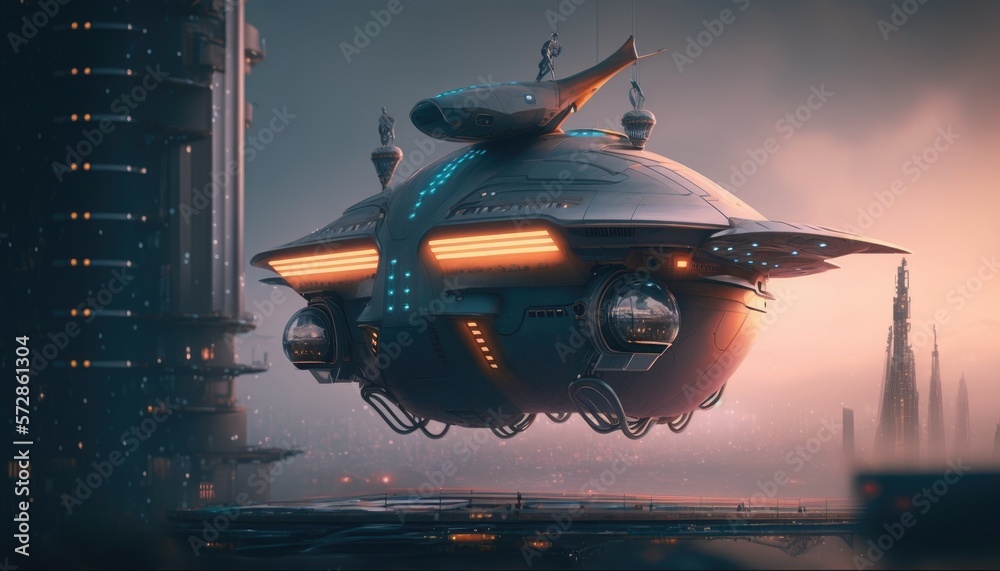 Passenger AAVs and the Future of Urban Air Mobility: A Futuristic Cityscape, Ai Generative Passenger AAVs and the Future of Urban Air Mobility: A Futuristic Cityscape, Ai Generative
