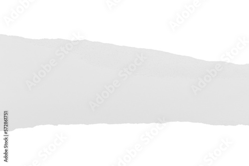 Torn white paper with shadow. Isolated