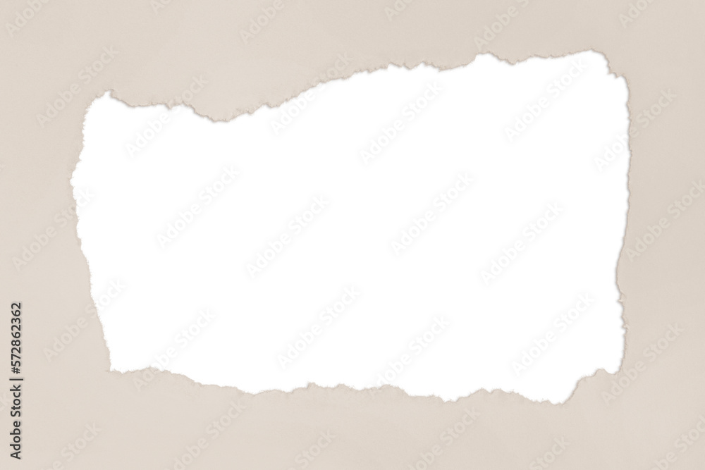 Ripped beige paper. Nude. Contrast. isolated. Ripped beige paper. Nude. Contrast. isolated.