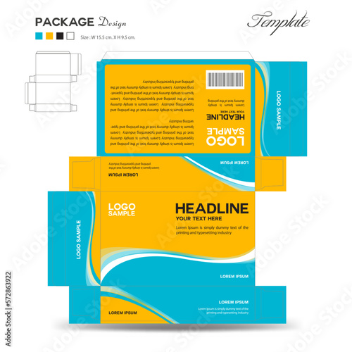 Supplements and Cosmetic box design, Package design template, box outline, Box Packaging design, Label design, packaging design creative idea vector illustration