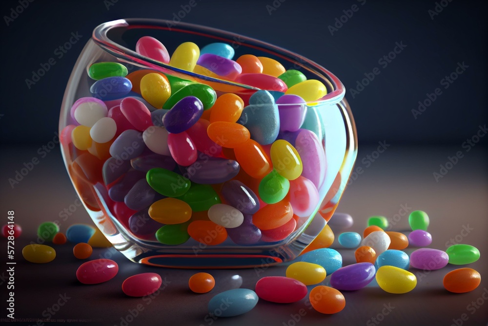 jelly beans, high definition, Photorealistic, Closeup, High Angle