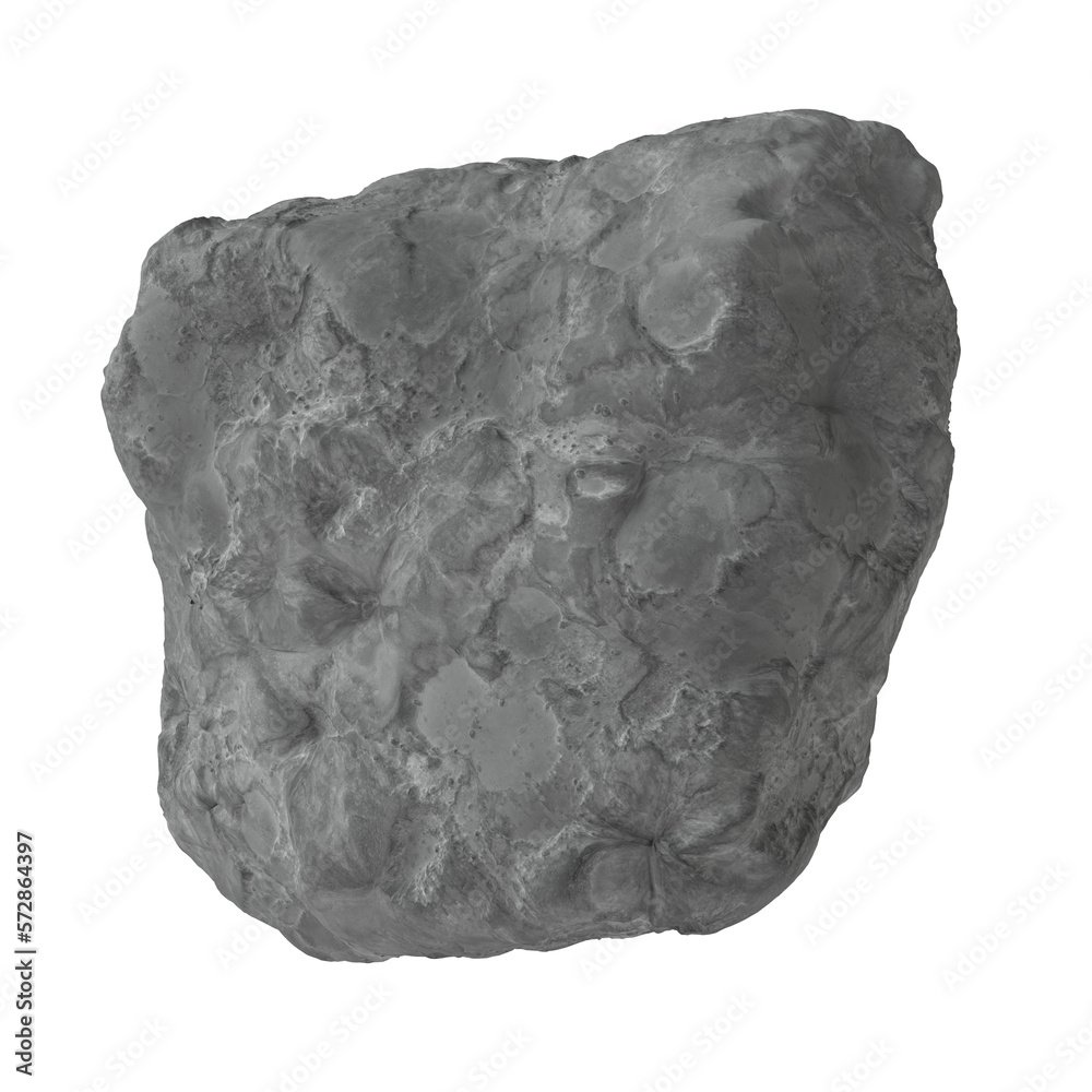 Obraz premium Asteroid Isolated transparent background 3D render