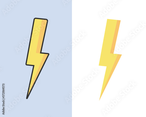 Free Download lightning bolt icon vector - GFXLoad