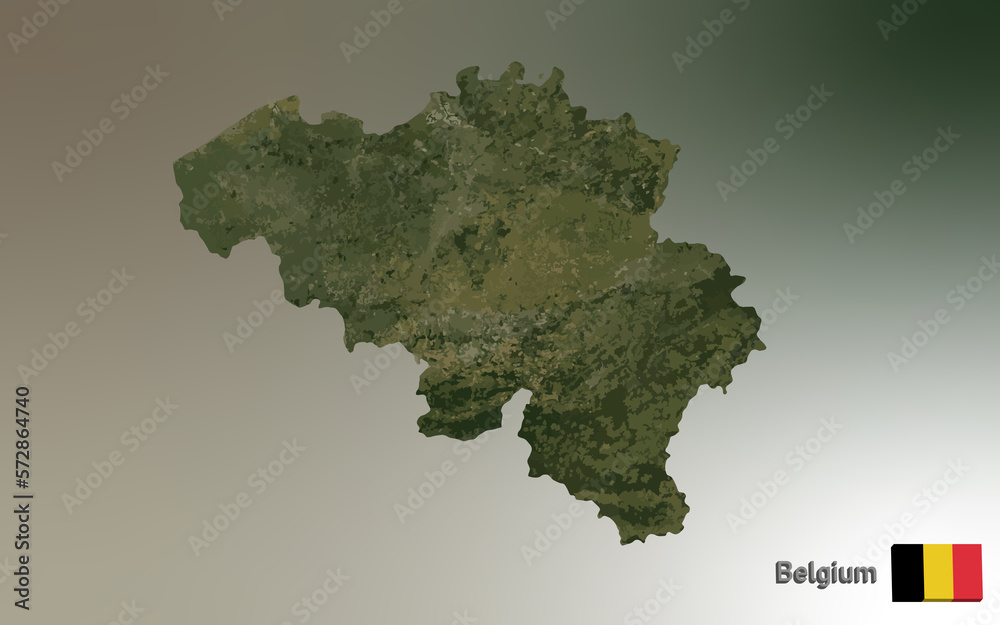 Belgium Mosaic Map 
