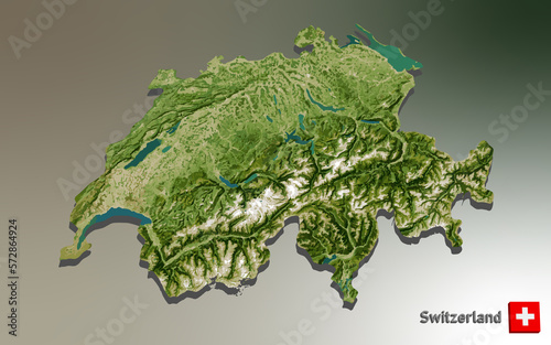 Switzerland Mosaic Map 