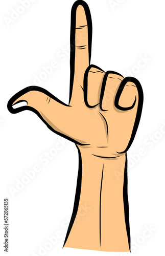 L hand gesture icon 