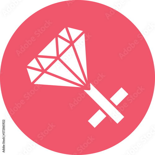 Diamond Earrings Vector Icon
