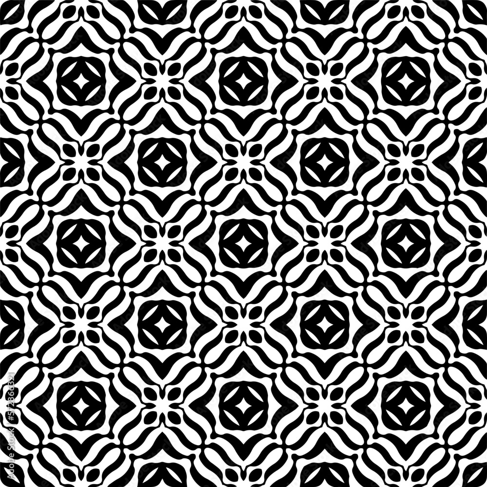 Vector geometric seamless pattern. Minimal ornamental background with abstract shapes. Black and white texture. Simple abstract ornament background. Dark repeat design for decor, fabric, cloth. Vector geometric seamless pattern. Minimal ornamental background with abstract shapes. Black and white texture. Simple abstract ornament background. Dark repeat design for decor, fabric, cloth.