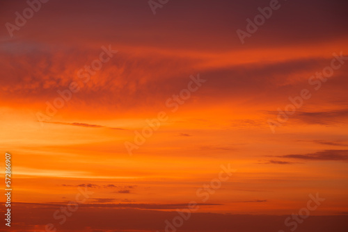 Beautiful colorful dramatic sky with clouds at sunset or sunrise. Abstract sky background © es0lex