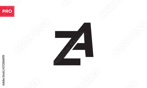 Alphabet letters Initials Monogram logo ZA, AZ, Z and A photo