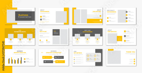 Corporate template presentation design and page layout design, business presentation slideshow for brochure, company profile, website report, finance vector