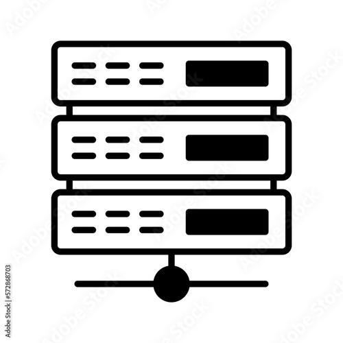 Data server network Vector Icon

