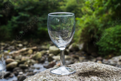 The natural beauty of our world is captured in our wine glass mockup images, featuring a transparent blank wine glass and stunning nature scenery