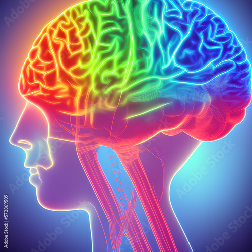 human brain for illustration, presentation and educational purposes