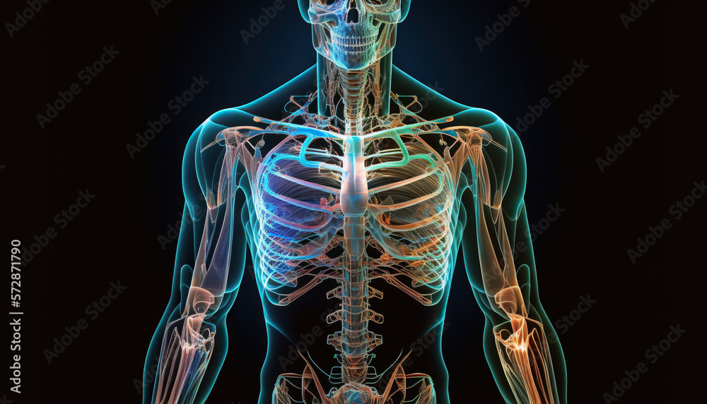 3d rendered illustration of a body - hologram 3d rendered illustration of a body - hologram