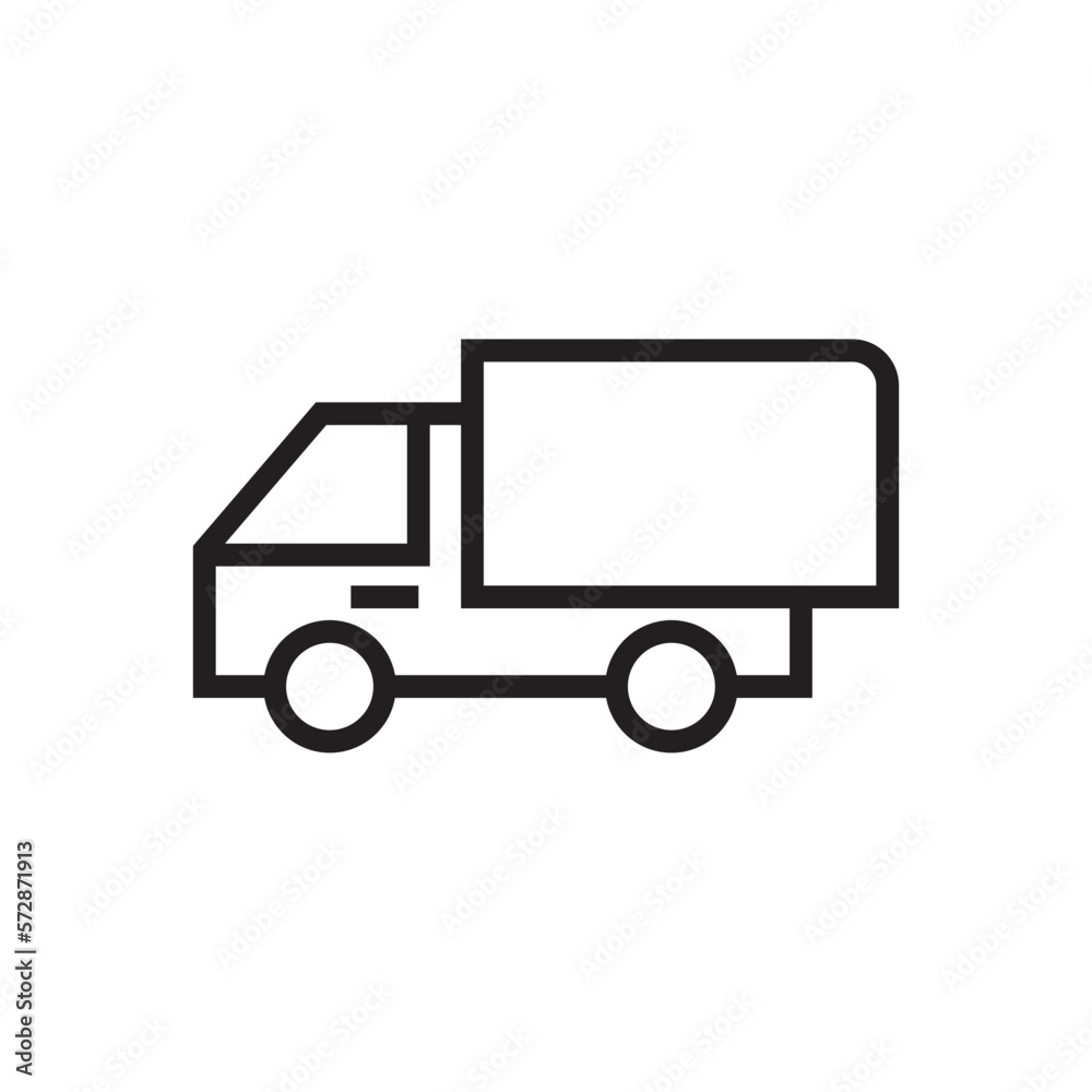 Cargo car vector icon design on white background suitable for traffic sign, locomotive, automotive and public transportation symbol. Icon vector