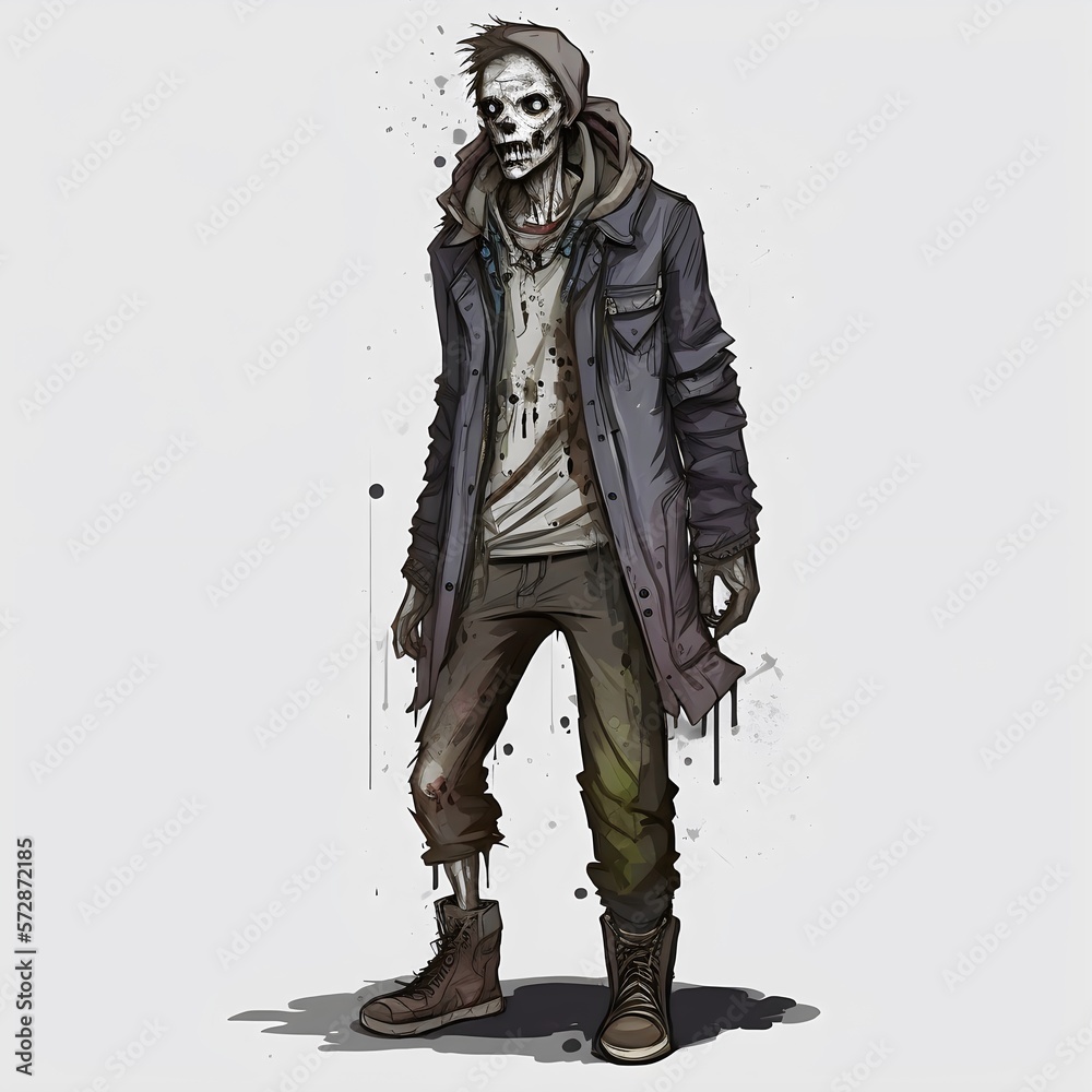 Zombie male concept art created with AI Zombie male concept art created with AI