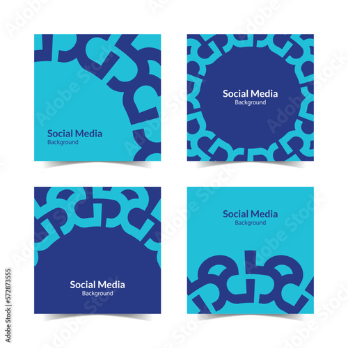 simple and modern blue and cyan square flat social media background