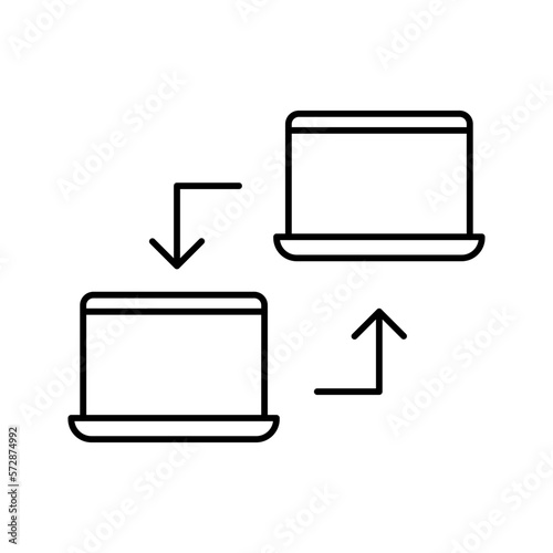 Device transferring Vector Icon

