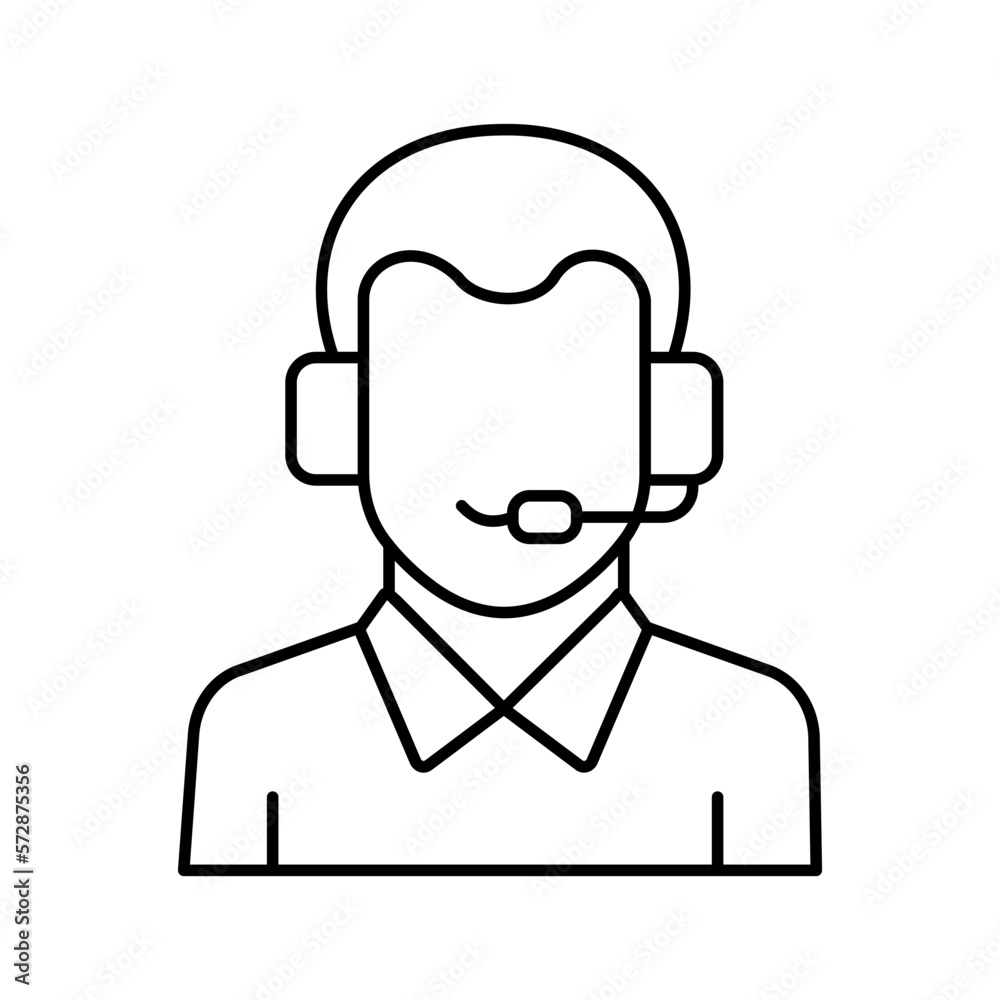 Customer representative Vector Icon

