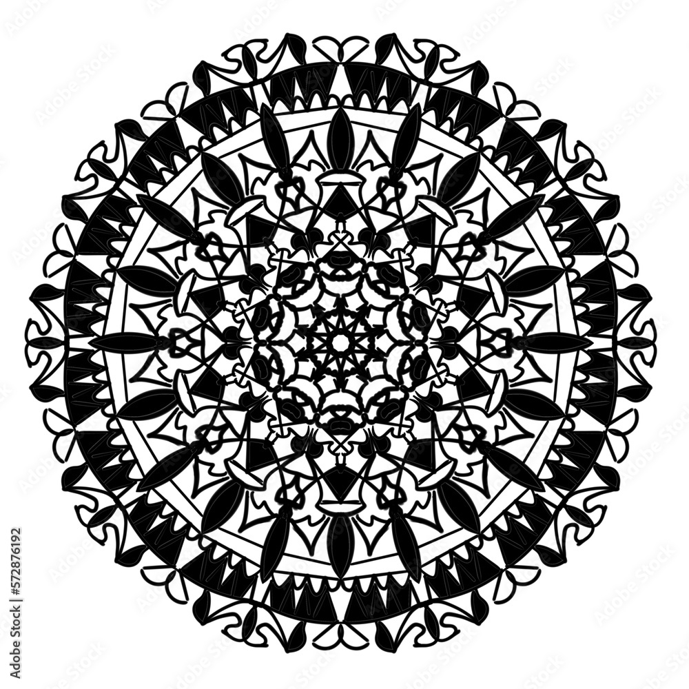 beautiful mandala art illustration india design symbol fo fabric and ethnic religion culture meditation style