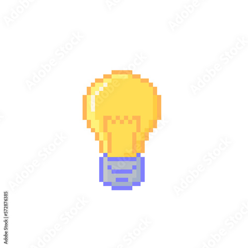 Illustration vector graphic of bulb in pixel art style