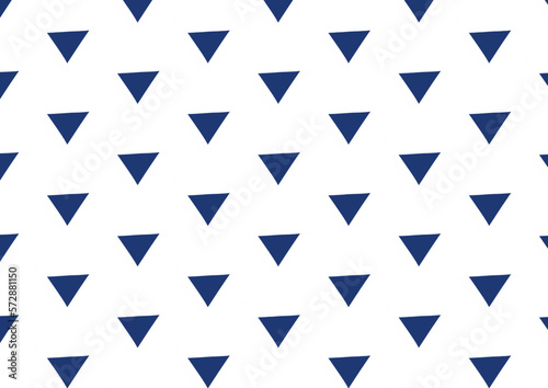 Blue Triangle repeat pattern on isolated background, replete image, design for fabric printing 