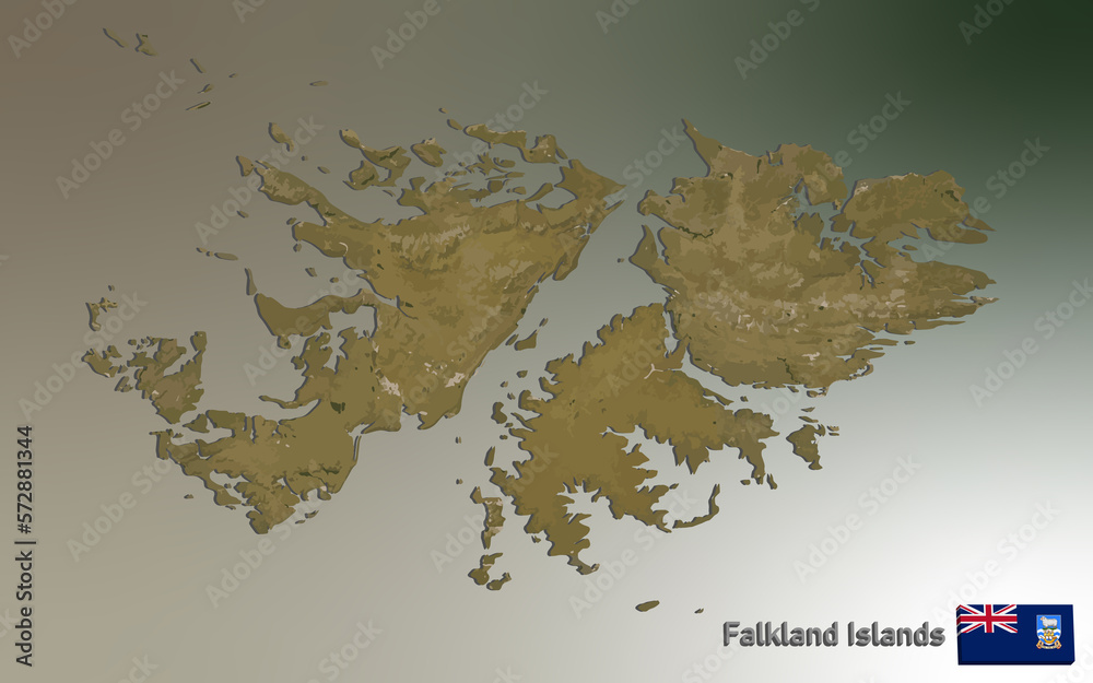 Falkland Islands Mosaic Map