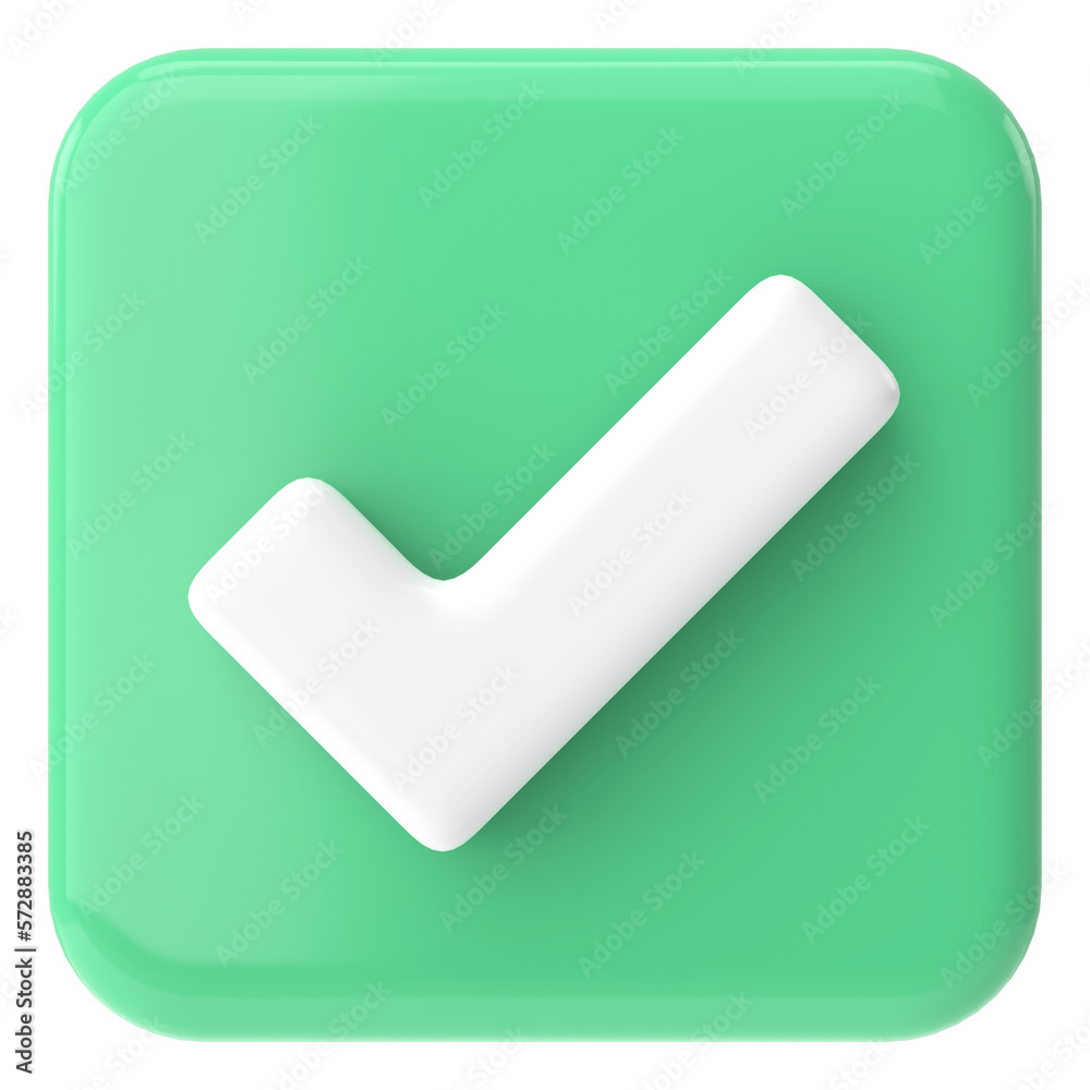 Check box icon. 3D check list. 3D illustration. Check box icon. 3D check list. 3D illustration.