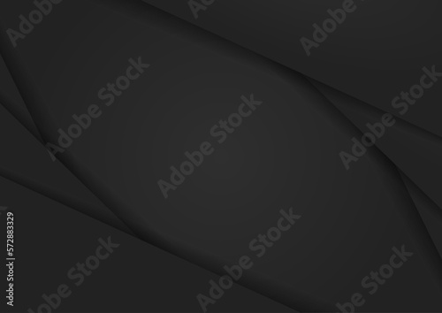 Abstract black paper background design with shadow © hendripiss
