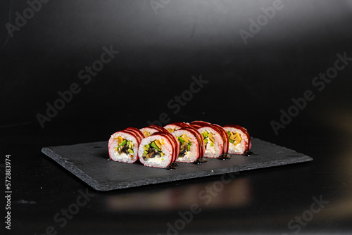 sushi on a plate