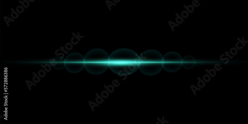 Vector sunlight glare light effect. Isolated sunbeams and spotlight. Blur abstract glow glare decor element.