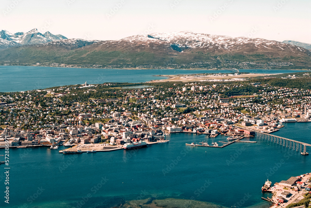Fototapeta premium View of Tromso bridge - Tromso, Norway, Scandinavia