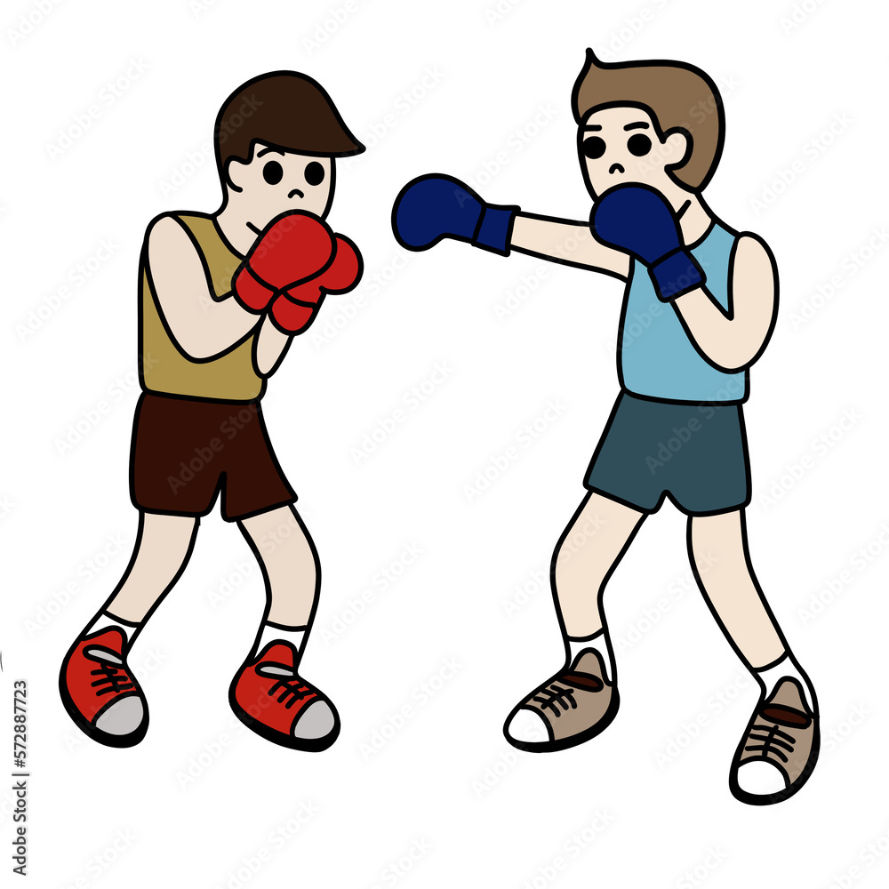 men trainning boxing
