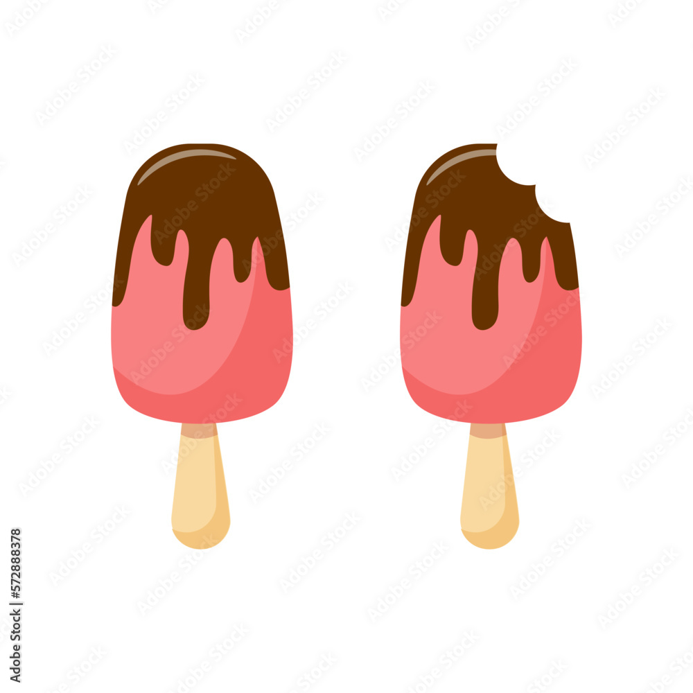 Candy on a stick Icon. Flat style. Isolated. White background. Modern flat style design