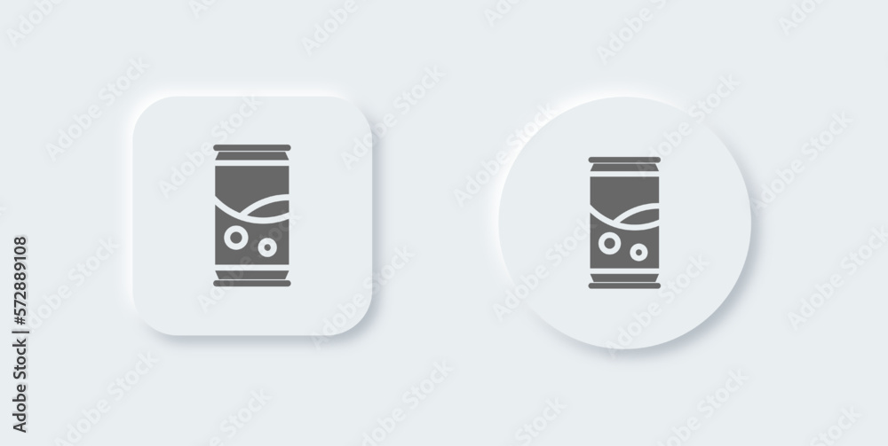 Soda solid icon in neomorphic design style. Soft drink signs vector illustration. Soda solid icon in neomorphic design style. Soft drink signs vector illustration.