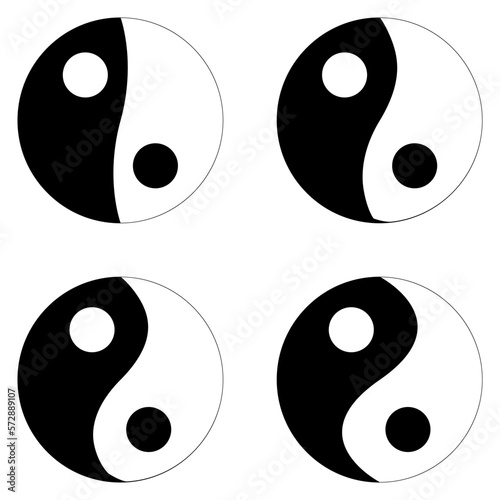 Yang yin, jang jing symbol daoism, transparent yan harmony jin photo