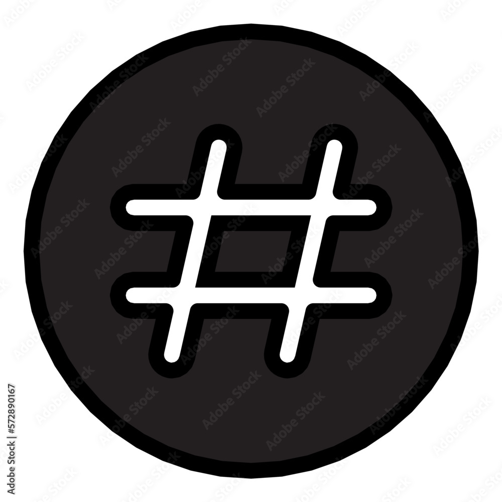 Fototapeta premium hashtag glyph icon