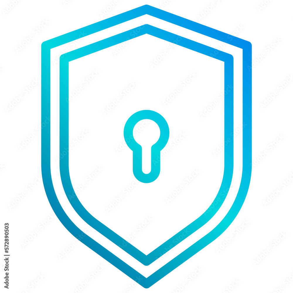 Shield gradient line icon Shield gradient line icon