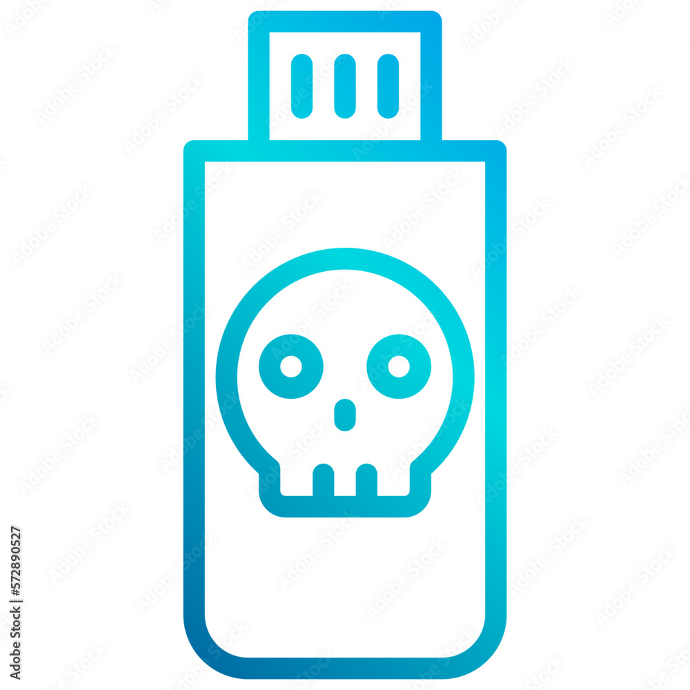 USB gradient line icon USB gradient line icon
