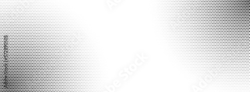 Halftone effect dotted gradient corners long background. Vector abstract grunge texture