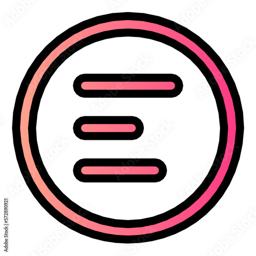 left alignment gradient icon