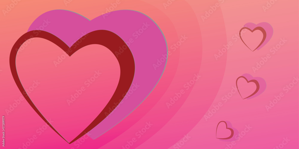 purple pink background with heart frame