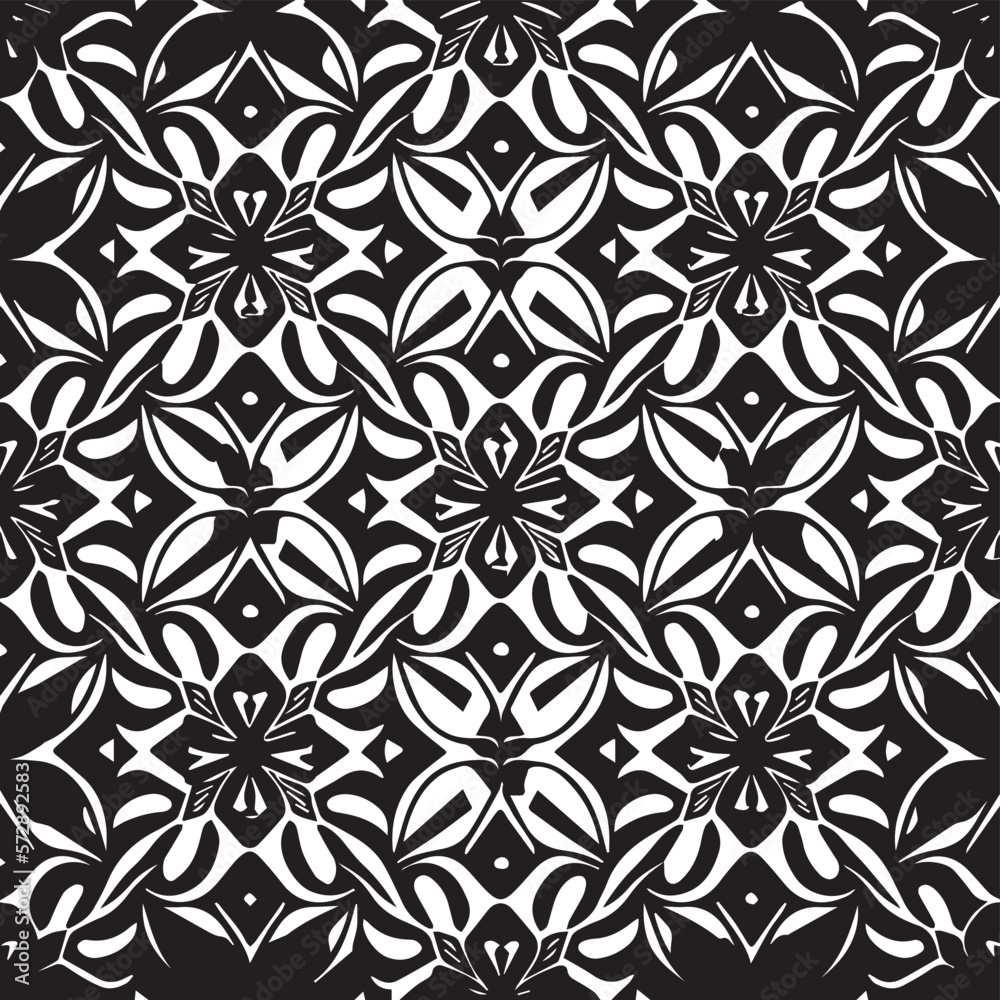 Add a touch of antique elegance to your home with this ornate floral wallpaper, featuring intricate swirls and curves in a classic black and white design. The delicate plant and leaf elements, combine